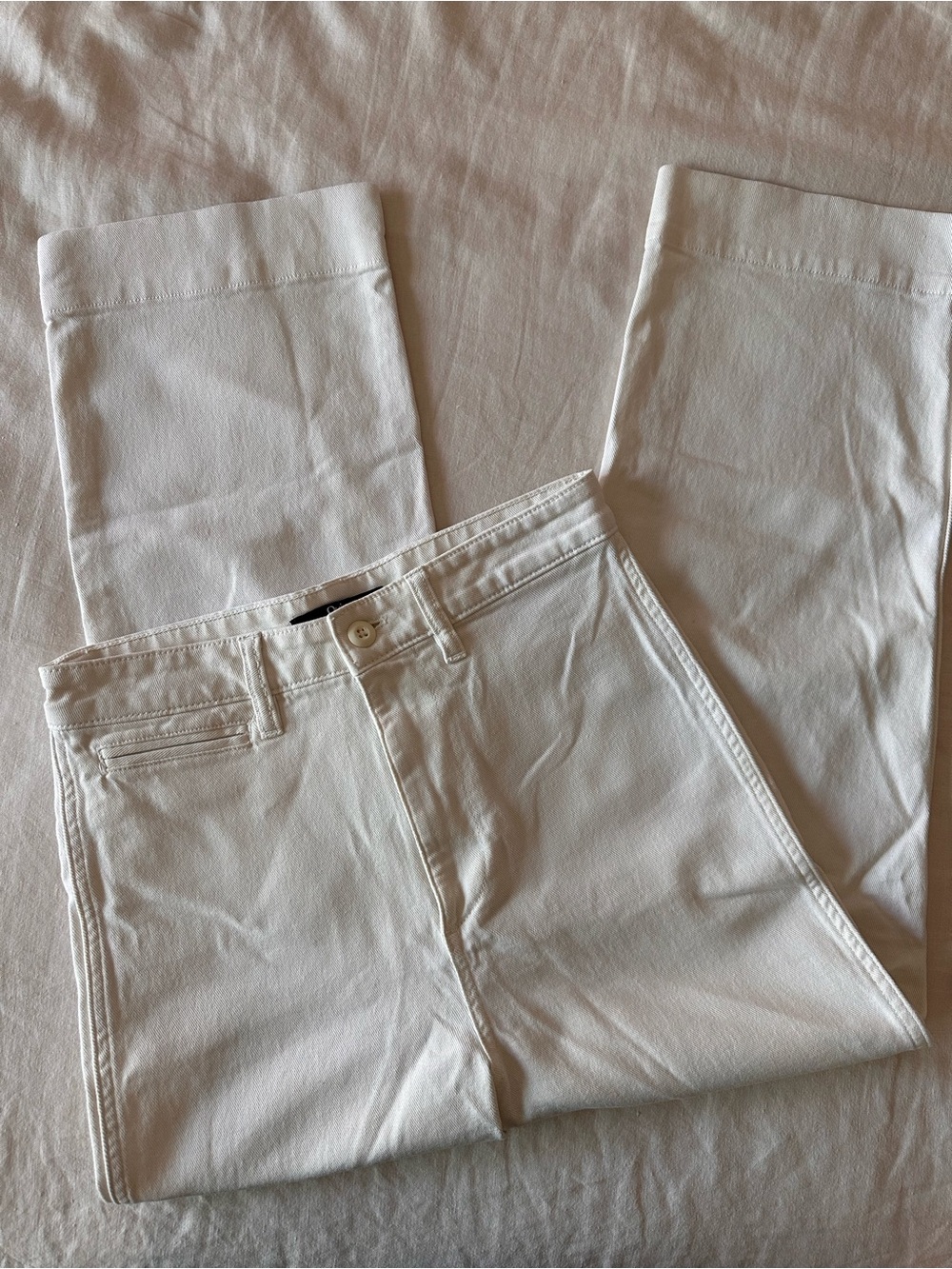 Quince - White Cotton Twill Pant (size 27)